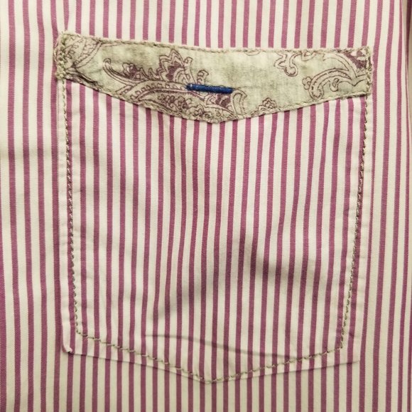 Robert Graham Jeans Stripe Long Sleeve Shirt XL - Picture 6 of 8
